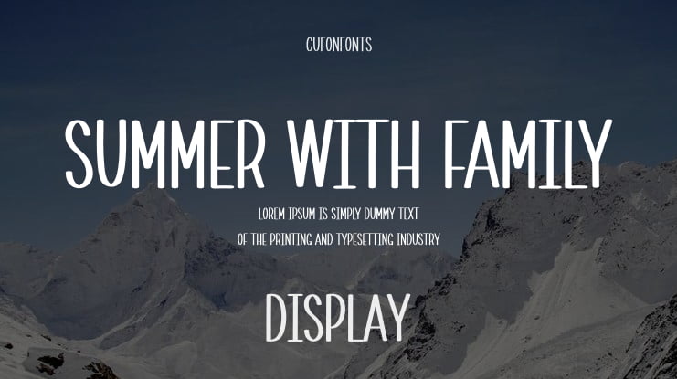Summer With Family Font