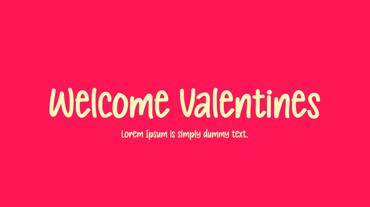 Welcome Valentines Font