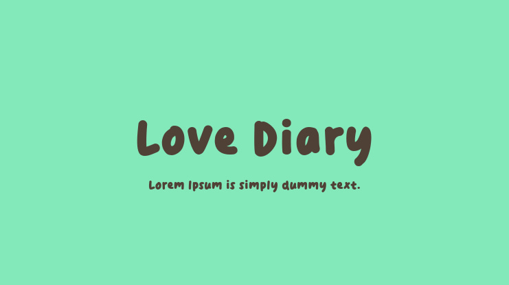 Love Diary Font