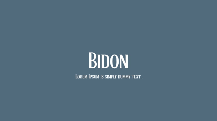 Bidon Font