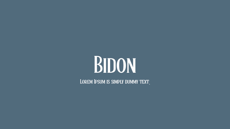 Bidon Font