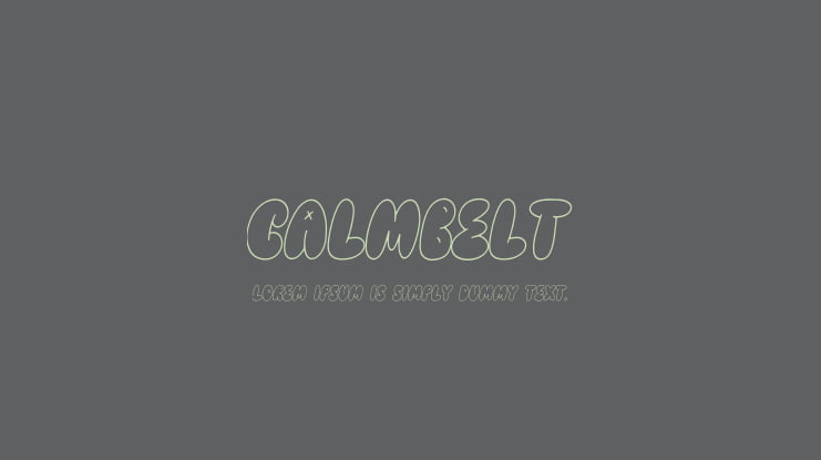 Calmbelt Font Family