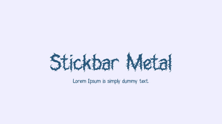 Stickbar Metal Font