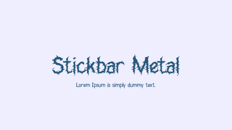 Stickbar Metal Font