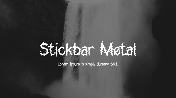 Stickbar Metal Font