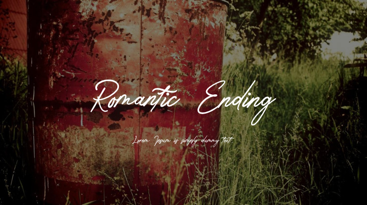 Romantic Ending Font