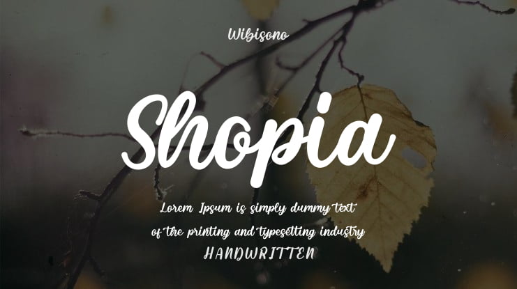 Shopia Font Family