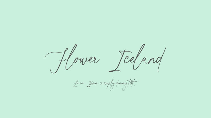 Flower Iceland Font