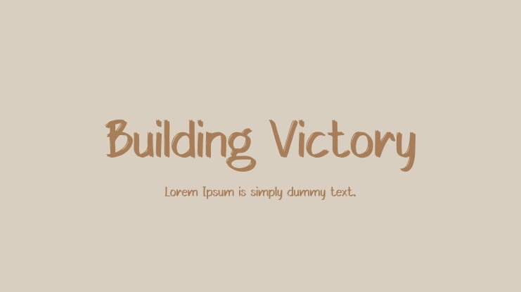 Building Victory Font