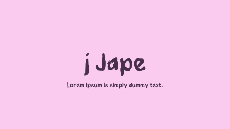 j Jape Font