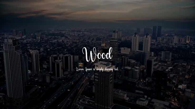 Wood Font