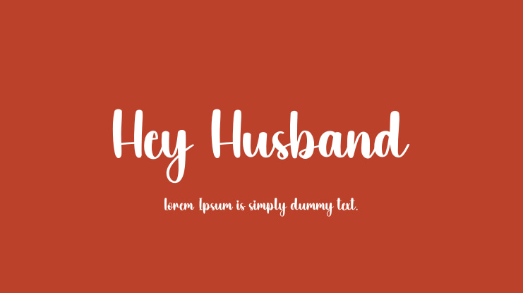 Hey Husband Font