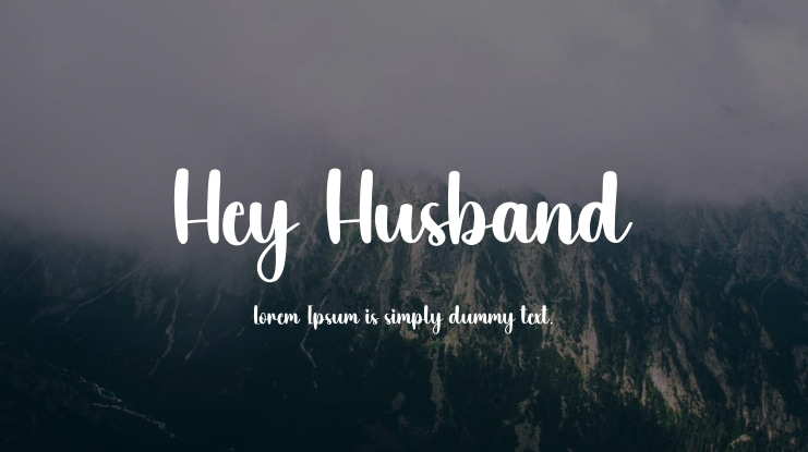 Hey Husband Font