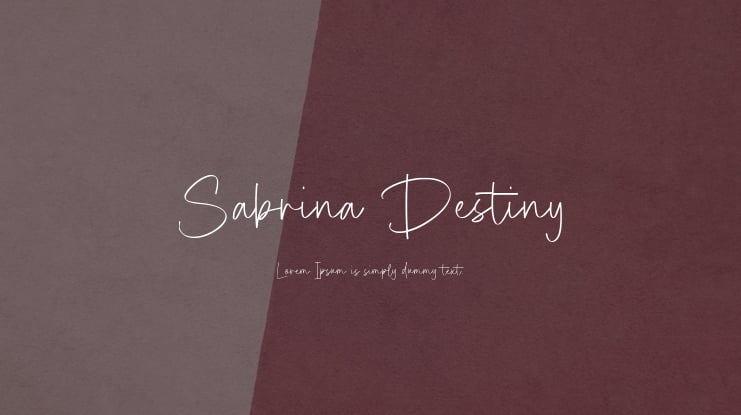 Sabrina Destiny Font