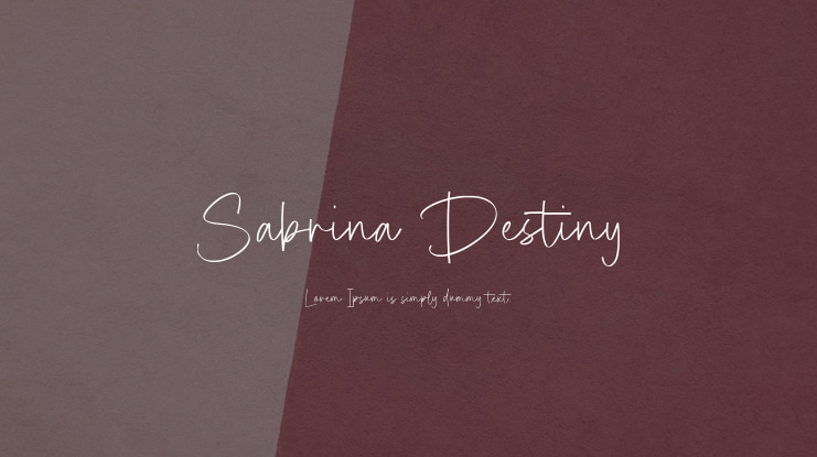 Sabrina Destiny Font