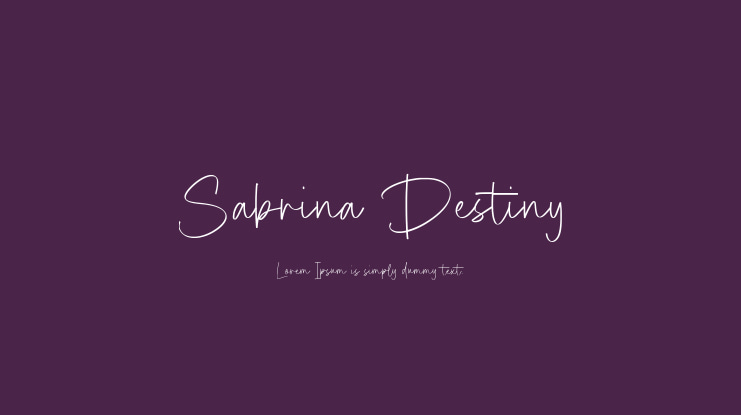 Sabrina Destiny Font
