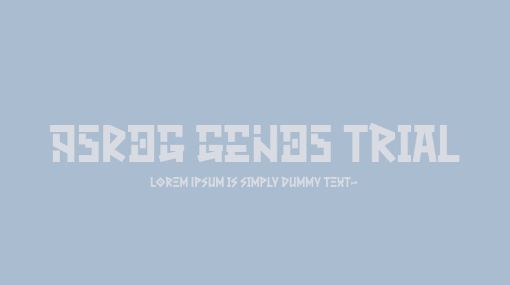 ASROG GENOS trial Font