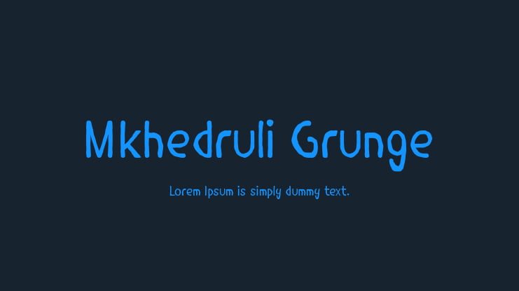 Mkhedruli Grunge Font Family