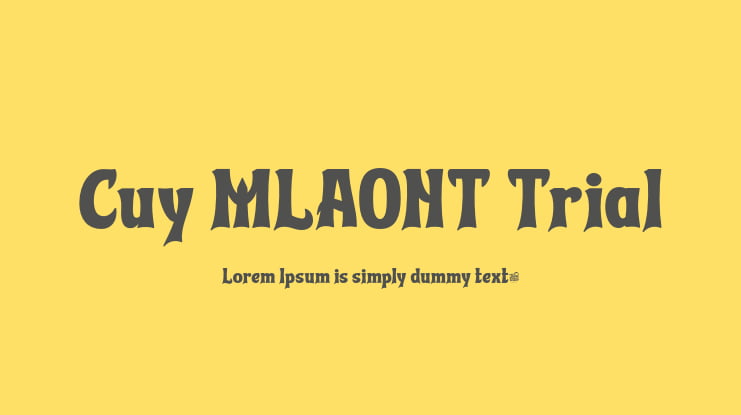 Cuy MLAONT Trial Font