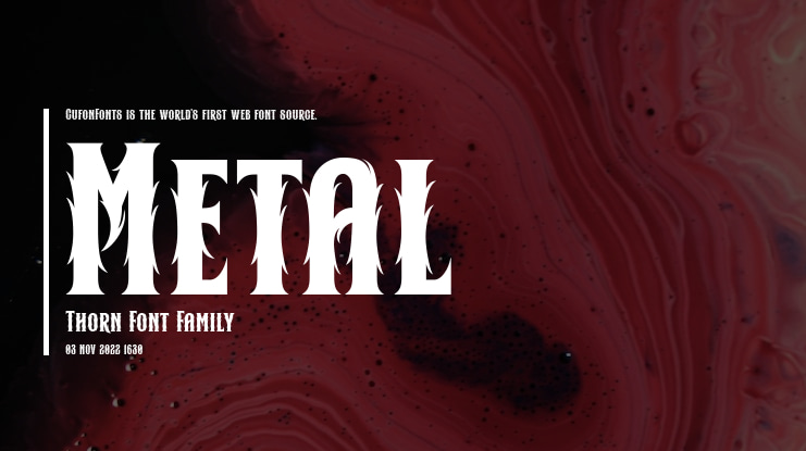Metal Thorn Font