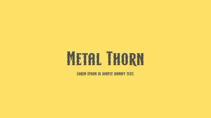 Metal Thorn Font