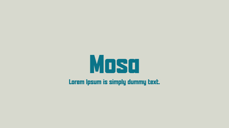 Mosa Font