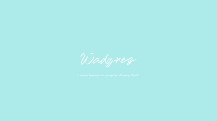 Wadgres Font