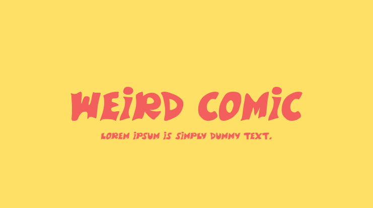 Weird Comic Font Family
