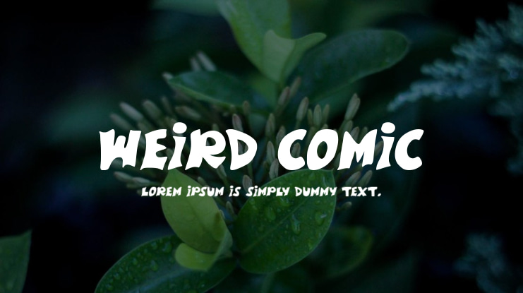 Weird Comic Font Family