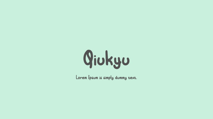 Qiukyu Font