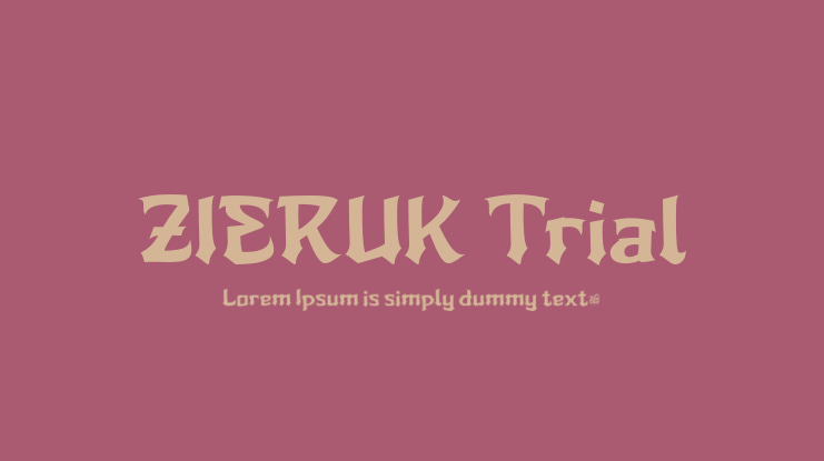 ZIERUK Trial Font