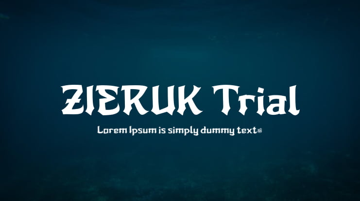 ZIERUK Trial Font