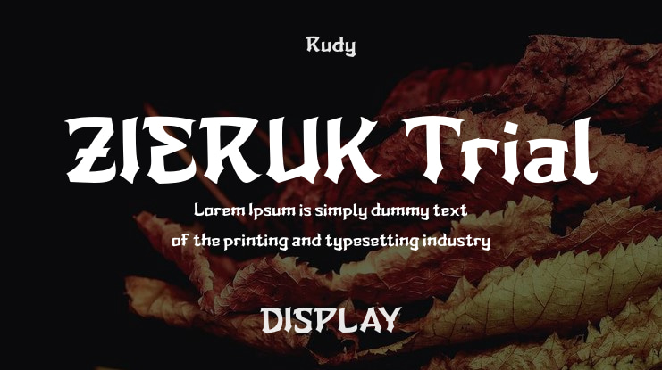 ZIERUK Trial Font