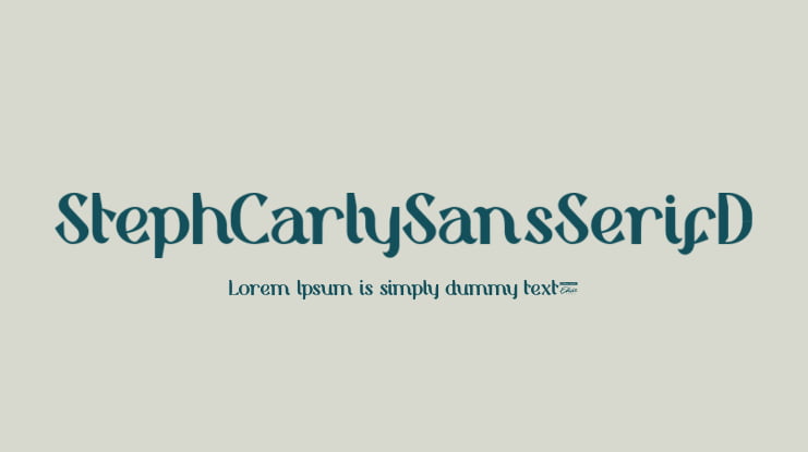 StephCarlySansSerifD Font Family