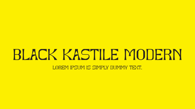Black Kastile Modern Font