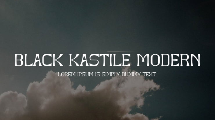 Black Kastile Modern Font