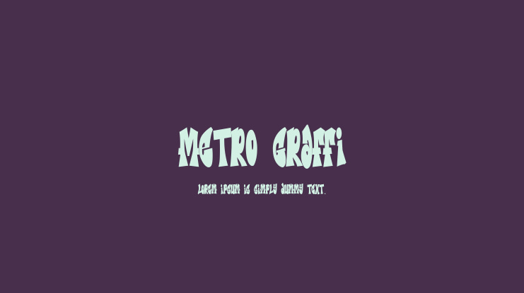 Metro Graffi Font Family