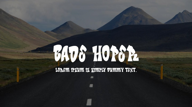 Bade Hoper Font Family