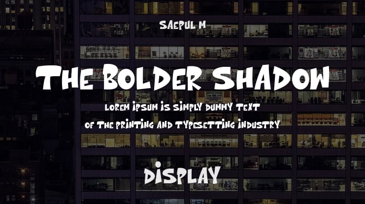 The bolder shadow Font Family