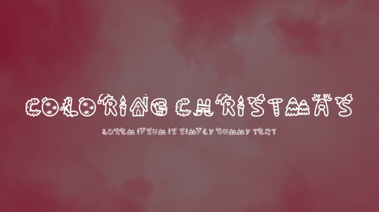 coloring christmas Font
