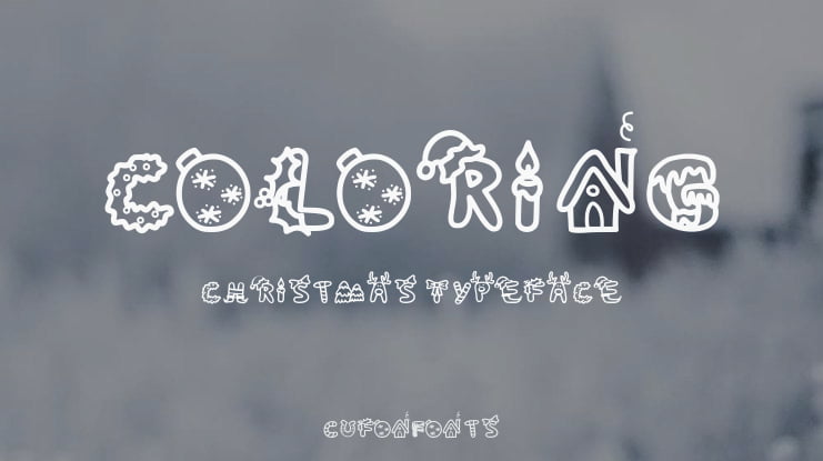 coloring christmas Font