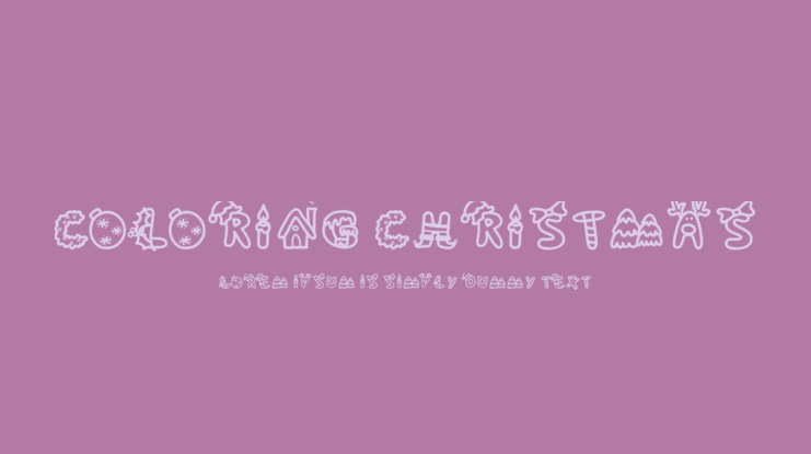 coloring christmas Font