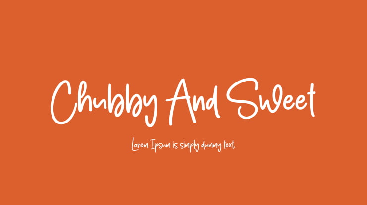 Chubby And Sweet Font