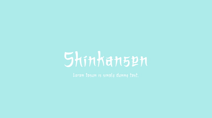 Shinkansen Font