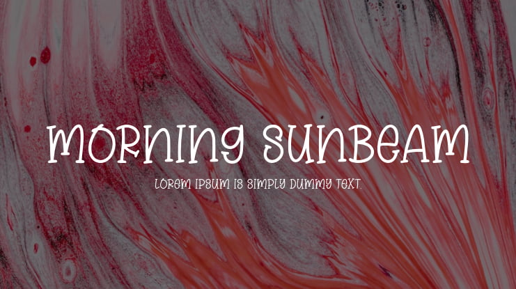 Morning Sunbeam Font