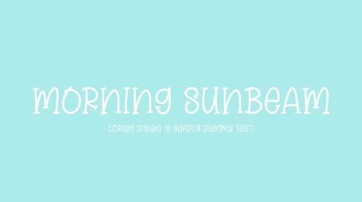 Morning Sunbeam Font