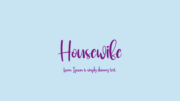 Housewife Font