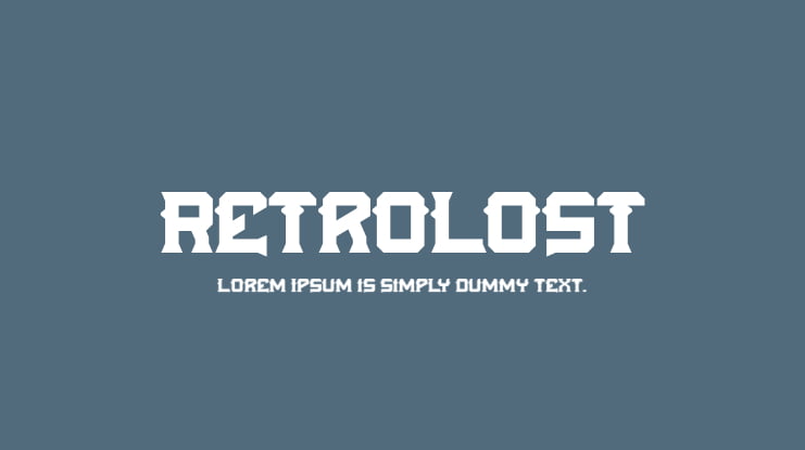 Retrolost Font