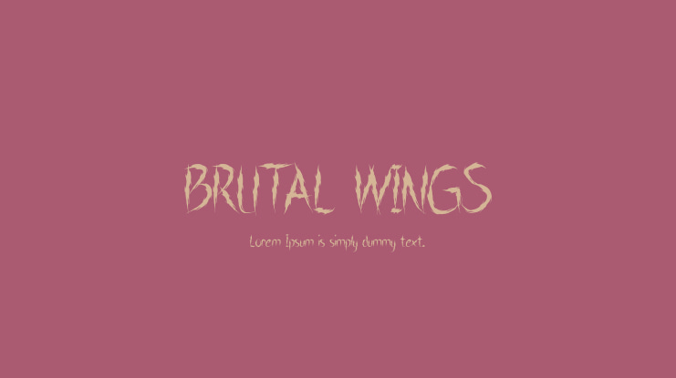 BRUTAL WINGS Font