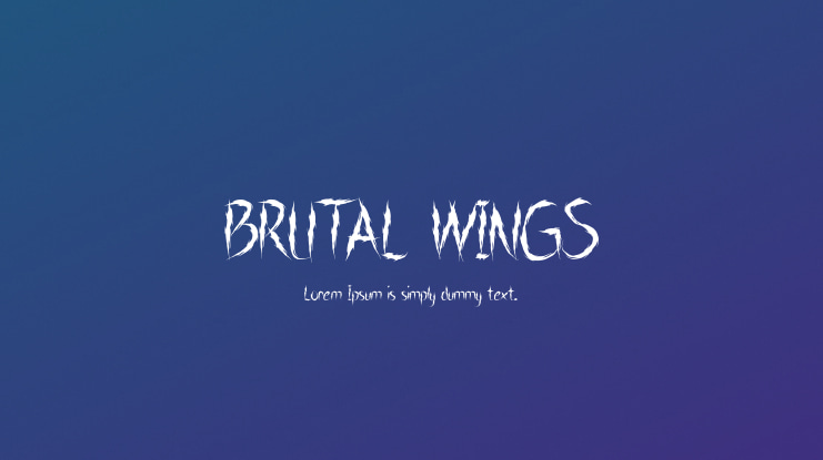 BRUTAL WINGS Font